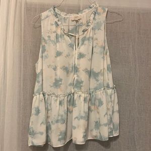 Loft outlet sleeveless tie front blouse size L